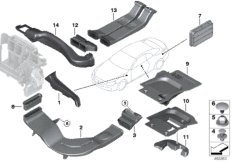 Вентиляционный канал для BMW F06 640i N55 (схема запасных частей)