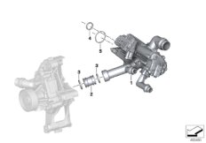 Охлажд.двигателя-терморег.система для BMW G06 X6 40iX B58C (схема запасных частей)