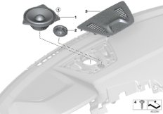 Детали аудиосистемы High End,пан.прибор. для BMW G06 X6 40iX B58C (схема запасных частей)