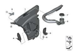 Бачок стеклоомывателя для BMW RR31 Cullinan N74L (схема запасных частей)