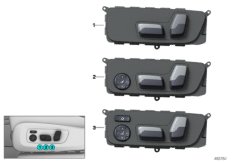 Переключатель регулировки сиденья вод. для BMW F91 M8 S63M (схема запасных частей)