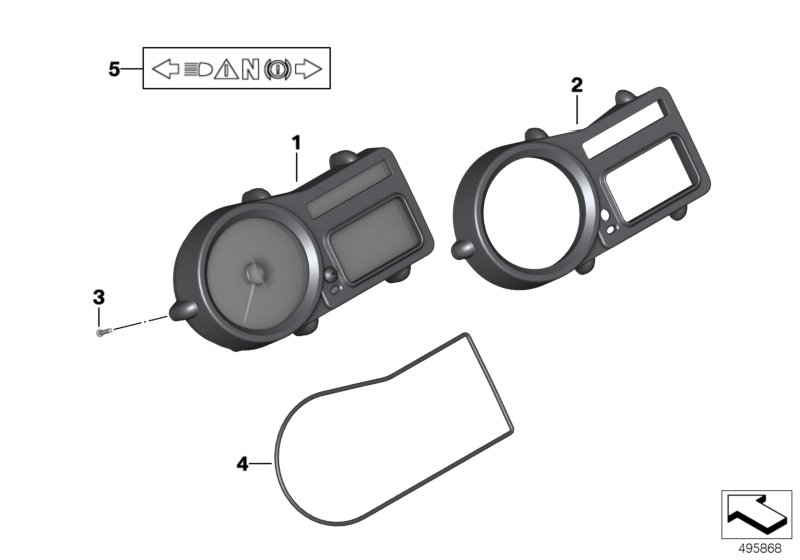 комбинация приборов для BMW K25H HP2 Enduro (0369,0389) 0 (схема запчастей)