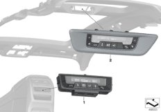 Панель управления задн.авт.сист.кондиц. для BMW G06 X6 M50dX B57S (схема запасных частей)