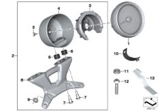 Тахометр хром для MOTO K23 R nineT Scrambler (0J31, 0J33) 0 (схема запасных частей)