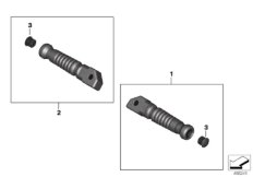 Упоры для ног пассажира для MOTO K23 R nineT Scrambler (0J31, 0J33) 0 (схема запасных частей)