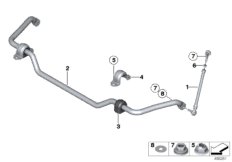 Стабилизатор Пд для BMW MOSP M235i Racing N55 (схема запасных частей)