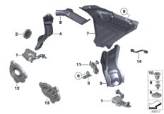 Различные втулки / крышки для BMW F01N 730i N52N (схема запасных частей)