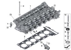 Головка блока цилиндров-доп.элементы для BMW F97 X3 M S58 (схема запасных частей)