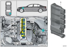 Встроенный модуль питания Z11 для BMW G21 318d B47B (схема запасных частей)