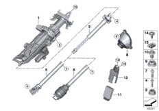 Рулевая колонка с электропр./доп.детали для BMW G12 730LdX B57 (схема запасных частей)