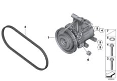 Компрессор кондиционера/дополн.элементы для BMW MOSP M6 GT3 P63 (схема запасных частей)