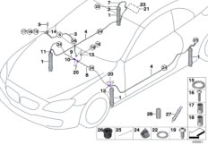 Устройство эрлифта для BMW MOSP M6 GT3 P63 (схема запасных частей)