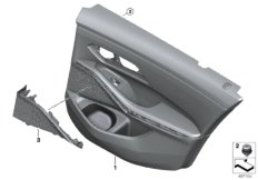Обшивка двери Зд для BMW G20 320dX B47D (схема запасных частей)