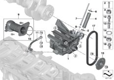 Смазочная система/маслян.насос с прив. для BMW RR31 Cullinan N74L (схема запасных частей)