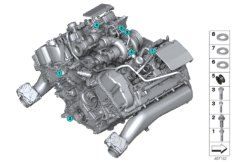 Опломбирование двигателя для BMW MOSP M6 GT3 P63 (схема запасных частей)