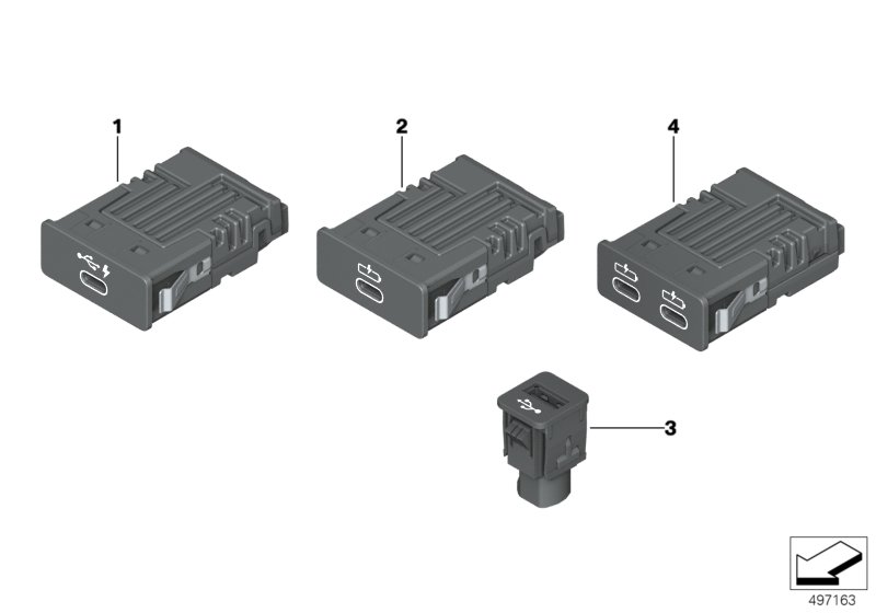 USB детали для BMW G07 X7 30dX B57 (схема запчастей)