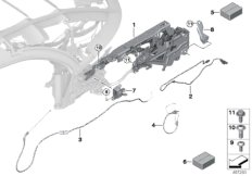 Мех-зм крышки отд.д.складного верха для BMW F91 M8 S63M (схема запасных частей)
