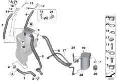 Доп.элем.бачка и системы подачи масла для BMW MOSP M6 GT3 P63 (схема запасных частей)