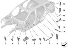 Шумоизоляции полостей для BMW G21 330d B57 (схема запасных частей)