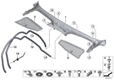 Обшивка обтекателя Наруж для ROLLS-ROYCE RR2 Drophead N73 (схема запасных частей)