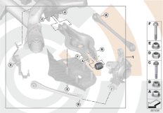 Ремкомплект шарового шарнира для BMW F16 X6 50iX 4.0 N63N (схема запасных частей)