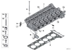 Головка блока цилиндров-доп.элементы для BMW G12N 745Le B58X (схема запасных частей)