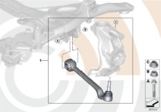 Ремкомплект поперечного рычага подвески для BMW F31 320d N47N (схема запасных частей)