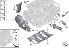 Блок цилиндров/дополнительные элементы для BMW F39 X2 16d B37B (схема запасных частей)