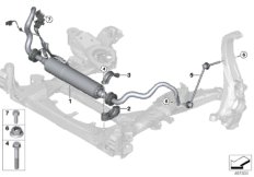 Стабилизатор Пд/Dynamic Drive для BMW G05 X5 30dX B57 (схема запасных частей)