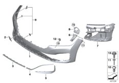 Облицовка Пд для BMW G12N M760LiX N74L (схема запасных частей)