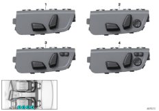 Кнопка регулировки сиденья водителя для BMW G29 Z4 20i B48D (схема запасных частей)