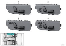 Кнопка регулировки сиденья пер.пас. для BMW G29 Z4 M40i B58C (схема запасных частей)