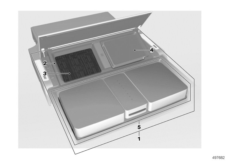 Сумки-переноски, контейнерный модуль для ROLLS-ROYCE RR31 Cullinan N74L (схема запчастей)