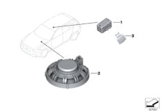 Детали устройства громкой связи для BMW F21N M140iX B58 (схема запасных частей)