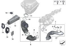 Воздуховод для BMW F36 420i B48 (схема запасных частей)