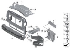 Воздуховоды для BMW RR12 Phantom EWB N74L (схема запасных частей)