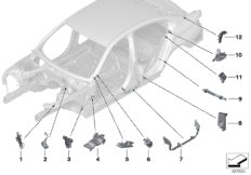 Шумоизоляции полостей для BMW G20 330d B57 (схема запасных частей)