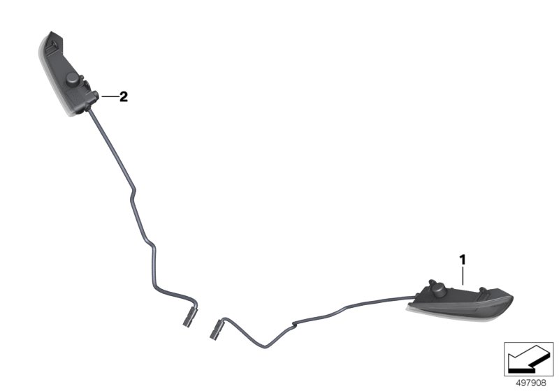 Фонарь указателя поворота Пд для BMW K67 S 1000 RR 19 (0E21, 0E23) 0 (схема запчастей)