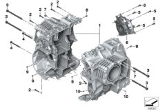 Болты крепления картера двигателя для BMW K52 R 1250 RT 19 (0J61, 0J63) 0 (схема запасных частей)