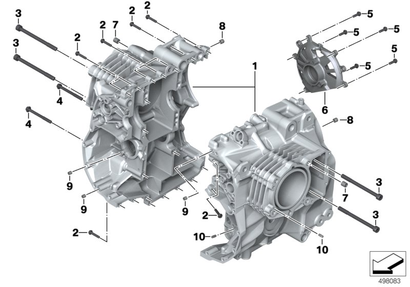 Болты крепления картера двигателя для BMW K50 R 1250 GS 19 (0J91, 0J93) 0 (схема запчастей)