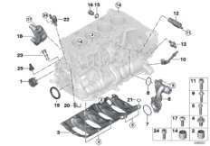Блок цилиндров/дополнительные элементы для BMW F46N 220d B47D (схема запасных частей)