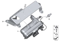 Электонагреватель проточного действия для BMW F15 X5 40eX N20 (схема запасных частей)