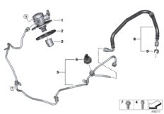 Насос высокого давления/трубопроводы для BMW F90 M5 S63M (схема запасных частей)