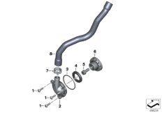 Система вентиляции картера двигателя для BMW K54 R 1250 RS 19 (0J81, 0J83) 0 (схема запасных частей)
