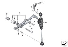 Внешние элементы механизма ПП для BMW K67 S 1000 RR 19 (0E21, 0E23) 0 (схема запасных частей)