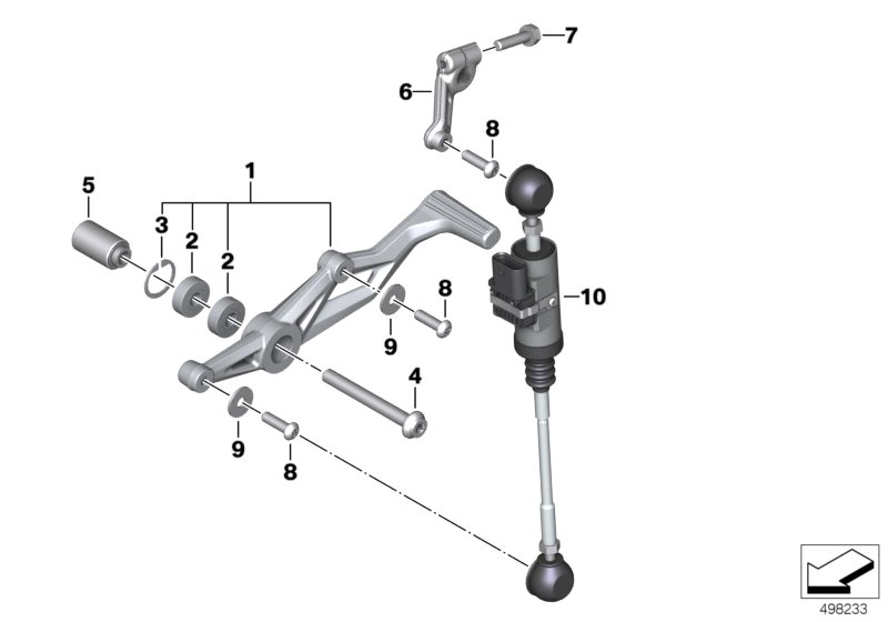 Внешние элементы механизма ПП для BMW K67 S 1000 RR 19 (0E21, 0E23) 0 (схема запчастей)