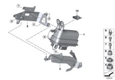 Электонагреватель проточного действия для BMW G12N 745Le B58X (схема запасных частей)