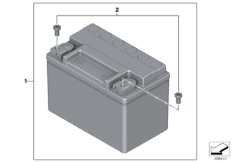 Литий-ионная аккумуляторная батарея для BMW K50 R 1250 GS 19 (0J91, 0J93) 0 (схема запасных частей)