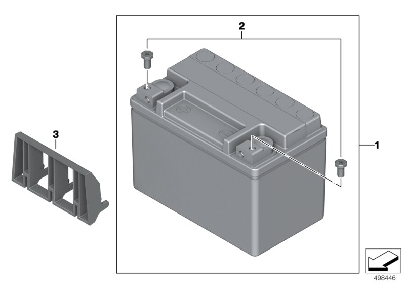 Литий-ионная аккумуляторная батарея для BMW K67 S 1000 RR 19 (0E21, 0E23) 0 (схема запчастей)