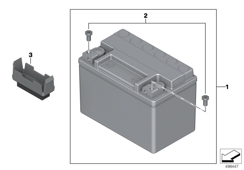 Литий-ионная аккумуляторная батарея для BMW K46 S 1000 RR 17 (0D50, 0D60) 0 (схема запчастей)